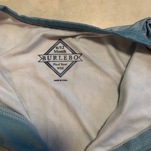 BURLEBO Baby Zip Up Onesie - Seaside Camo Sz 6-12m - Picture 2 of 5